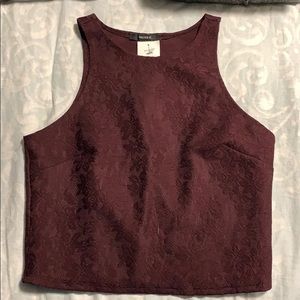 Burgundy cropped top